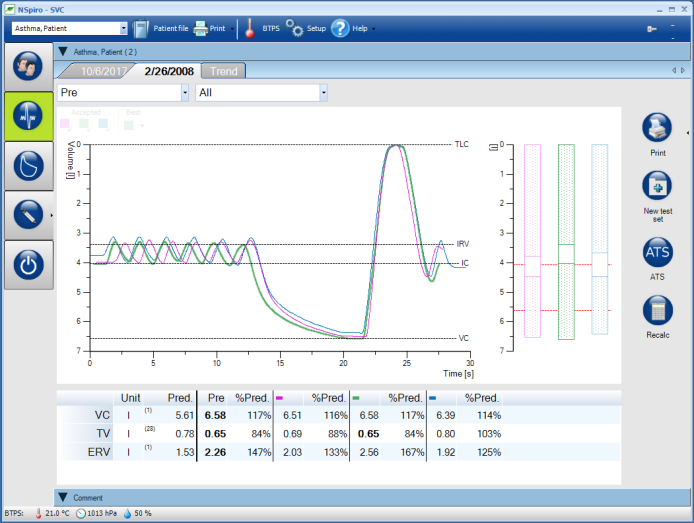 Digitaler Spirometrie-Messplatz SpiroStik Blueflow