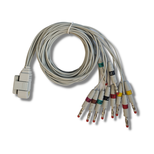 Patientenkabel mit 4mm Bannanenstecker IEC (Defib. gesch.)